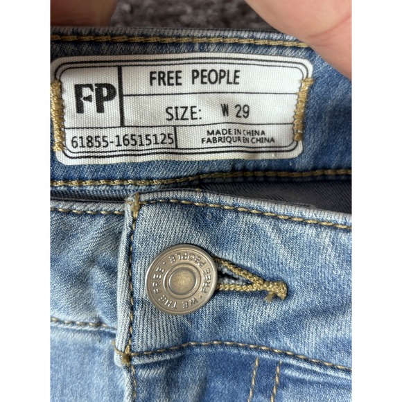 Free People Womens Size 29 Light Wash High Rise Flare Jeans‎ - Picture 3 of 15
